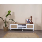 Hanah Home TV Komoda Mount, 55x180x41 cm, Belo-Hrast