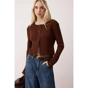 Trendyol Milla ženski duks Twoaw26Hi00268, braon