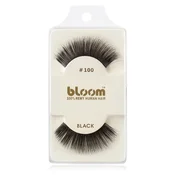 Bloom Natural lepilne trepalnice iz naravnih las No. 100 (Black) 1 cm