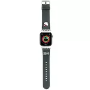 Usnjen pašcek Hello Kitty Kitty Head za Apple Watch (38/40/41/42mm) - crn