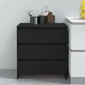 Vidaxl vidaXL Predalnik, črne barve, 70x41x75 cm, material na osnovi lesa