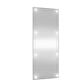 Vidaxl Stensko ogledalo z LED lučmi 40x100 cm stekleni pravokotnik