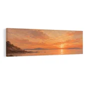 Slika zlato nebo nad obalo - 150x50