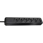 Brennenstuhl Eco-Line extension socket 6-way black 1,5m 1159400015