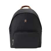 Tommy Hilfiger za ženske. AW0AW17939 Črn nahrbtnik z monogramom (OSFA), Črna, Priložnostno, Najlon