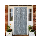 VIDAXL Zavesa proti mrčesu bela in siva 100x230 cm šenilja