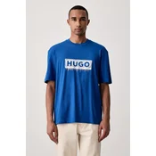HUGO Blue kratka majica moška bombažna Nuiden