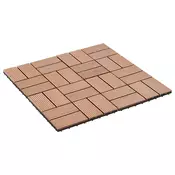 vidaXL Tla za teraso 22 pcs Rjava 30 x 30 cm WPC