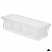 Organizator za hladnjak Bijela Providan Plastika 37,5 x 9 x 14,3 cm (12 kom.)