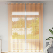vidaXL Voile zavese z vponkami 2 kosa oranžna 140x260 cm