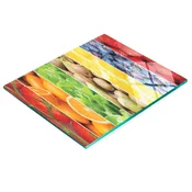 shumee Kuhinjska večnamenska dekorativna deska iz kaljenega stekla z motivom sadja 60x52 cm