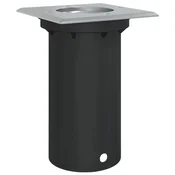 Vidaxl Zunanja vgradna svetilka kvadrat črna 10,5x10,5 cm lit aluminij
