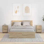 Nocni ormarici s ladicama 2 pcs Sonoma hrast 30,5 x 30 x 43 cm