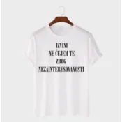 MAFIMI Muška majica Izvini ne cujem te, Bela