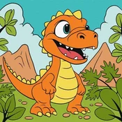 Rayher. Slikanje po številkah, Funny dinosaur