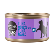 10 + 2 gratis! 12 x 70 g Cosma DUO Layer - Mousse od tune s komadićima tune