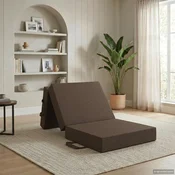 vidaXL Zložljiv kavč postelja 75 x 63 x 45 cm Taupe