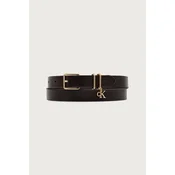 Calvin Klein Pas Monogram Charm Keeper Belt 25Mm LV04F7086G Temno rjava