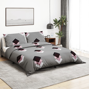vidaXL Set posteljine za poplun sivi 260 x 240 cm pamucni
