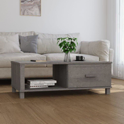 Stolic za kavu HAMAR svjetlosivi 100x55x35 cm masivna borovina