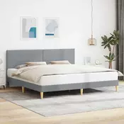 Krevetna konstrukcija Svjetlosiva 180 x 200 cm Tkanina