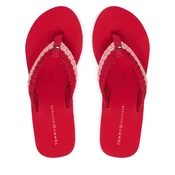 Tommy Hilfiger Japonke Th Wedge Crochet Summer Sandal FW0FW09420 Rdeča