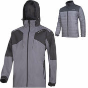 Proline JAKNA 3-V-1 Z ODSTRANLJIVO PODLOGO, SIVO-ČRNA, 3XL, CE, LAHTI