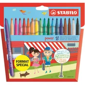 Stabilo STABILO pisalo z vlakneno konico power, okroglo, kartonska škatla 18, (21655641)
