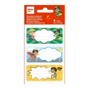 APLI APLI Mini nalepke šolske-heroji 81 x 36 mm za ročno pisanje, 9 kos, (21289133)