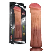 12“ Dual layered Platinum Silicone Cock