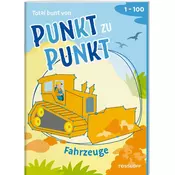 Total bunt von Punkt zu Punkt. Fahrzeuge. Von 1 bis 100