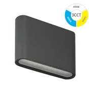 LED stenska svetilka 2x3W CCT IP54 JR503A antracit siva