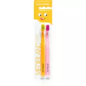 MEDIBLANC KIDS & JUNIOR Ultra Soft zobna ščetka za otroke 2 ks Orange, Pink 2 kos