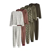 The Set Pižama Dino kaki/oliva/temno zelena/merlot/bela