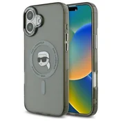 Ovitek Karl Lagerfeld IML MagSafe za iPhone 16 Plus - karl`s head