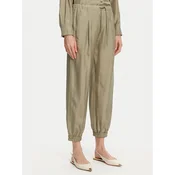 Marella Hlače iz tkanine Abetaia 2513131095 Zelena Relaxed Fit