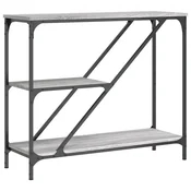 Vidaxl Konzolna mizica siva sonoma 88,5x30x75 cm inženirski les