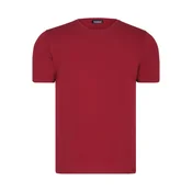 T8569 DEWBERRY BIKE COLLAR MENS T-SHIRT-PLAIN BURGUNDY