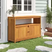 Vidaxl vidaXL Vrtna konzolna mizica 110x35x75 cm masivni akacijev les