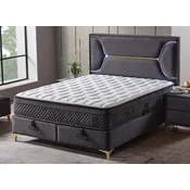 Casa Padrino luxury double bed purple/white/gold 180 x 200 cm - Solid wood bed with LED lighting and mattress - Bedroom furniture - Hotel furniture - Luxury furniture - Luxury interior