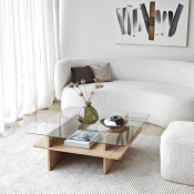 Hanah Home Klub sto Saga Square, 90x35x90 cm, Krem