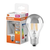 LED sijalica sa ogledalnim vrhom FILAMENT E27/6,5W/230V 2700K srebrna- Osram
