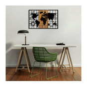 Wallity Zidna dekoracija World Map - 325, 90 x 3 x 58 cm,  Crna