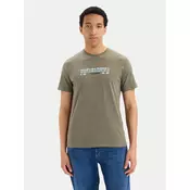 Calvin Klein Jeans Majica SS 30s EU LV04RG800G Temno zelena Regular Fit