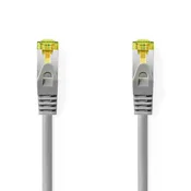 Nedis Omrežni kabel Cat 8.1 | S/FTP | RJ45 Moški | RJ45 Moški | 3,00 m | Okrogla | LSZH | Siva | Oznaka