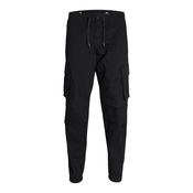 JACK & JONES Kargo hlače Kane Noah, črna
