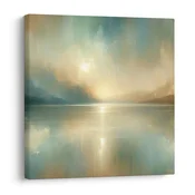 Slika nežni toni narave ob jezeru - 50x50