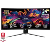 MSI MPG 341CQPX QD-OLED racunalni monitor 86,4 cm (34) 3440 x 1440 pikseli UltraWide Quad HD QDOLED Crno