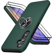Ovitek JAME za Samsung Galaxy A54 5G z 2 zaščitnimi stekli – temno zelena