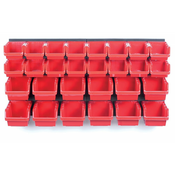 Stena za orodje 80x40cm + 28 zabojev